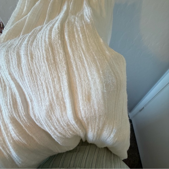 Free People FP One Dress Size S White Santorini Gauze Maxi Tiered Smocked - Picture 2 of 7